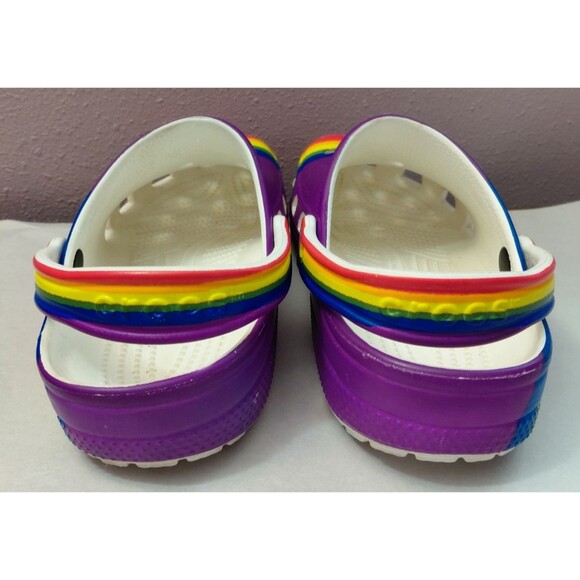 Crocs Classic Unisex Men's6/Women's 8 Tie-Dye Rainbow Clogs - Picture 4 of 11